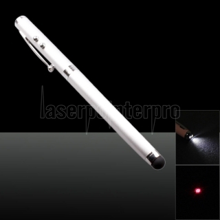 LT-DW 4 em 1 1 mW Red Laser Beam Laser Pointer Pen Prata