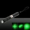 1MW 532nm estrelado Pattern Laser verde ponteiro caneta com laser Cinco cabeças pretas