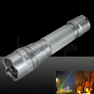 LT-501B 500mw 532nm Green Beam Light Dot Light Style Rechargeable Laser Pointer Pen with Charger Silver