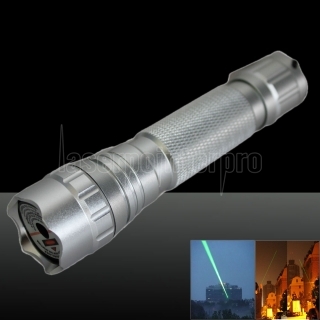 LT-501B 50mw 532nm Green Beam Light Dot Light Style Rechargeable Laser Pointer Pen with Charger Silver