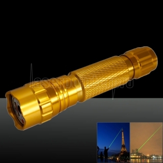 Style de Rechargeable LT-501B 500mW 532nm faisceau vert Lumière Dot lumière stylo pointeur laser avec chargeur d'or