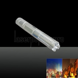 0889LGF 1000mW 532nm feixe de luz laser de cristal separado Pointer Pen Kit Prata
