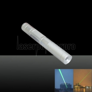 500mw 532nm Green Beam Light Dot Light Style Separated Crystal Rechargeable Laser Pointer Pen Set Silver