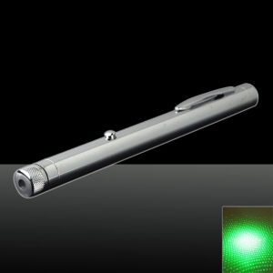 300mw 532nm Luce verde stellato Luce stellata del cielo Stile tutto in acciaio Penna puntatore laser Colore metallo brillante
