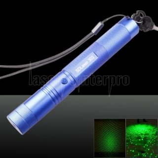 LT-303 100mW 532nm grüne Lichtstrahl Licht einstellbarer Fokus Leistungsstarke Laserpointer Set Blau