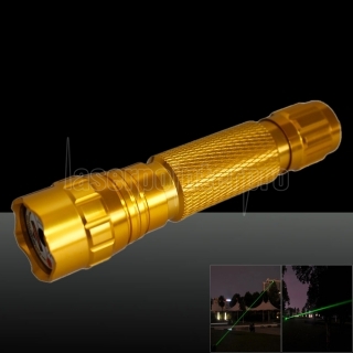 5mW 532nm Green Beam Light Single-point Laser Pointer Pen Golden 501B