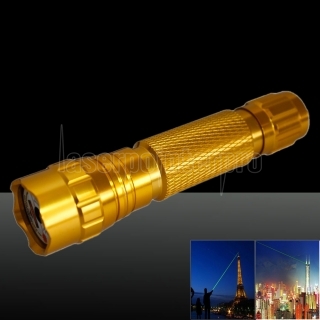 501B 200mW 532nm feixe de luz único ponto Laser Pointer Pen Ouro