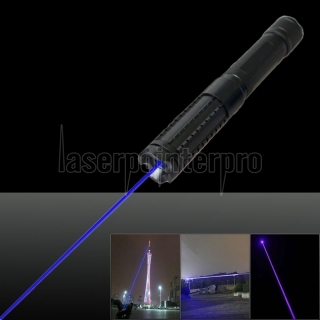 5mw 450nm Style Pure blu del fascio di luce singolo punto luce messa a fuoco regolabile potente Laser Pointer Pen Nero