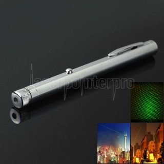 5mw 532nm Green Light Starry Sky Estilo Luz Estilo Pen All-aço Laser Pointer Pen Brilhante Metal Cor
