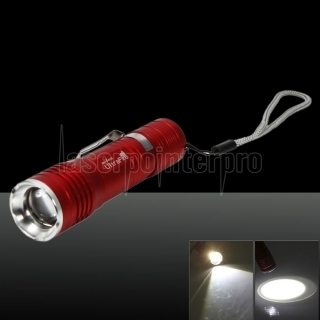 Ultrafire CREE X4 Emitter 500LM White Light três modos ajustável foco lanterna vermelha