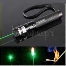 Laser 301 1mW 532nm Green Beam Light Punto único Laser Pointer Pen Negro