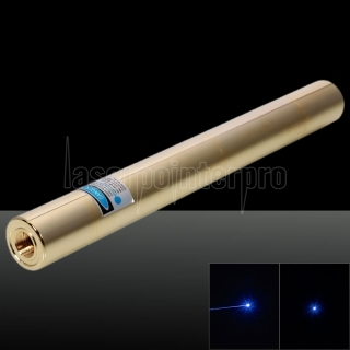 5000mW 450nm blaue Lichtstrahl-Einzelpunkt Verkupferung Laserpointer Kit mit Batterien und Ladegerät & Gläser Luxury Golden