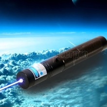301 5000mW 450nm Blue Beam Kit de lápiz puntero láser de un solo punto con cargador y llaves Negro