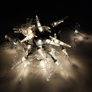 MarSwell 30 LED Jaune Style Dragonfly solaire de Noël décoratif Lumière cordes