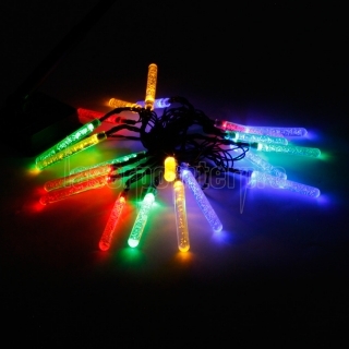Diseño de colores de luz Luz gotas de agua solar de Navidad decorativo Cadena Marswell 40-LED
