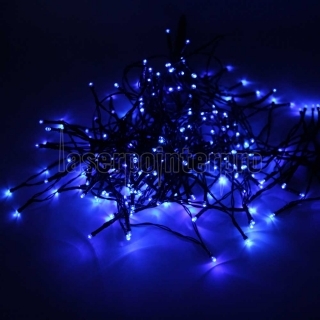 Luz de la secuencia de la energía solar de la decoración de la Navidad de 200 LED azul impermeable al aire libre