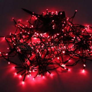 Luz de la secuencia de la energía solar de la decoración de la Navidad de la prenda impermeable al aire libre roja de 200 LED