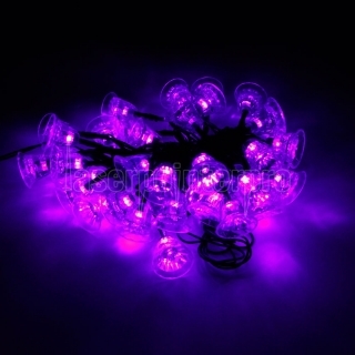 Cadena de Luz Marswell 40-LED IP65 Luz púrpura solar impermeable LED de Navidad