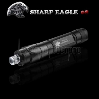 SHARP EAGLE ZQ-LA-08 500mW 532nm Starry Sky-Art-Grün-Licht-Aluminium-Laser-Zeiger-Zigarette & Streichholz Feuerzeug Black