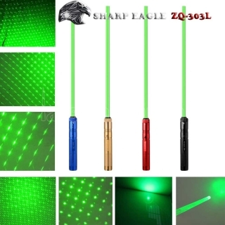 SHARP EAGLE ZQ-303Z 400mW 532nm Green Light Waterproof Aluminum Cigarette & Matchstick Lighter Laser Sword Black