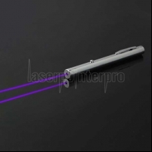 100mW 405nm nouveau boîtier en acier kaléidoscope Starry Sky Style violet lumière pointeur laser étanche argent