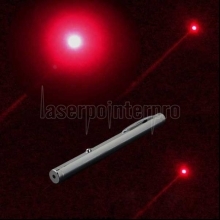 200mW 650nm novo invólucro de aço caleidoscópio estilo céu estrelado luz vermelha ponteiro laser à prova d'água prata