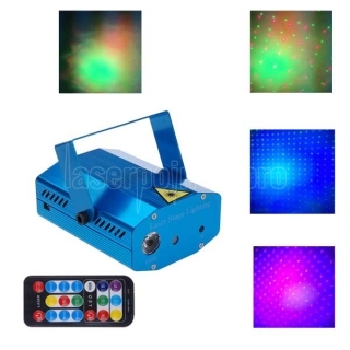 LT Newfashioned Mini Starry Sky Style RGB Lighting Performance LED Screen Laser Stage Light with Remote Controller Blue