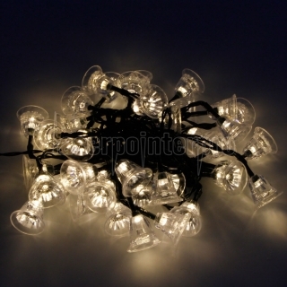 MarSwell 40-LED Warm White Light Christmas Solar Power Tinkle Bell LED String Light