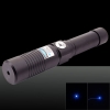 5000mW 450nm azul claro de punto único estilo regulable y ampliable puntero láser Negro