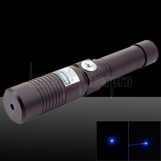 5000mW 450nm Blue Light singolo punto di stile dimmerabili & Zoomable puntatore laser Nero