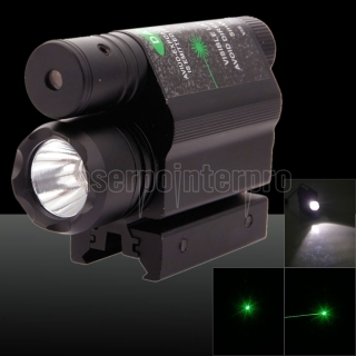 2-en-1 professionnel 5mW 650nm lumière verte point unique stylo pointeur laser zoomable noir