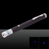 20mw 405nm Blue & Viola chiaro singolo punto di stile impermeabile in acciaio inox puntatore laser Nero