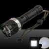 XM-L T6 1800LM 5 Modes LED impermeável lanterna recarregável com carregadores preto
