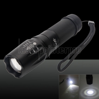 G700 X800 Portable Einstellbarer Fokus Hohe Helligkeit Aluminium Taschenlampe Kit Schwarz