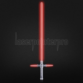 Simulação Star Wars Cruz 47 "Silver Lightsaber Sound Effect Estilo Red Light metal Laser Espada