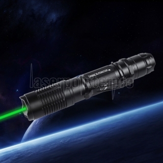 UKing ZQ-A13 5mW 532nm Green Beam Single Point Zoomable Laser Pointer Pen Black