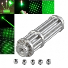UKing ZQ-15LB 200mW 532nm Green Beam Zoomable 5-in-1 Penna puntatore laser argento