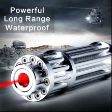 UKing ZQ-15HB Kit stylo pointeur laser 5-en-1 laser zoom optique 5-en-1 à faisceau rouge de 30000mW Argent