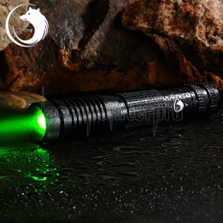 UKING ZQ-012L 5000mW 532nm faisceau vert 4-Mode zoomables stylo pointeur laser noir