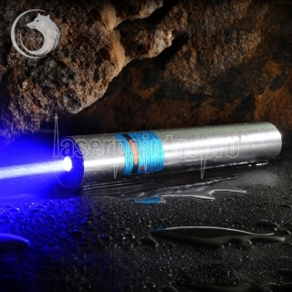 UKing ZQ-j11 4000mW 473nm Blue Beam solo punto Zoomable lápiz puntero láser Kit cromo chapado plata