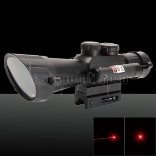 M7 625-600nm Âmbito 5mW Red feixe 4X Ampliação Rifle com mira a laser preto