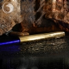 Uking ZQ-15B 10000mW 445nm blaue Lichtstrahl-5-in-1-Zoomable High Power Laser-Pointer Pen Kit Goldene