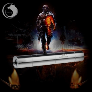 UKing ZQ-15B 2000mW 445nm Blue Beam 5-in-1 Zoomable High Power Laser Pointer Pen Kit Silver