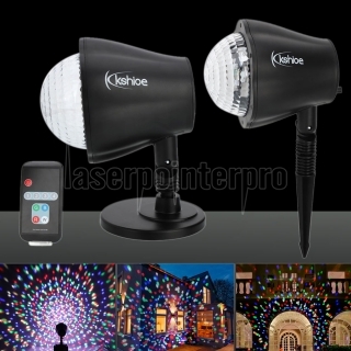 Kshioe LED Décoration de Noël En Plein Air Paysage Pelouse Lampe US Plug RGBW Lumière