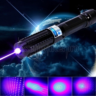 30000mW 450nm faisceau bleu 5-en-1 laser pointeur stylo Kit noir