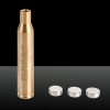 650nm Bullet Shape Laser Pen Red Light 3 x AG9 Batteries Cal: 30-06/25-06/.270WIN Brass Color