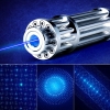 UKing ZQ-15USB Built-in Battery USB 30000mW 445nm Blue Beam Zoomable Laser Pointer Pen Silver