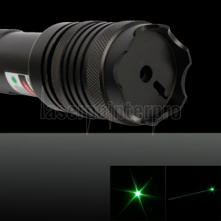 200mW 532nm Polizei einstellen Focus Green Laser Pointer Pen Schwarz