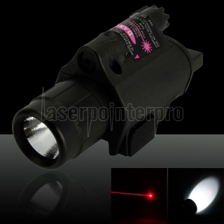 5mW 650nm Red Laser Sight e torcia a LED con attacco per pistola (con due batterie CR123)