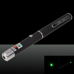 5mW 532nm Mid-open Green Laser Pointer (pas d'emballage) Noir